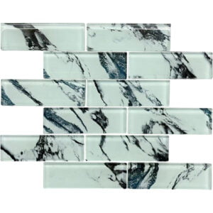 Mosaico Vidrio North White